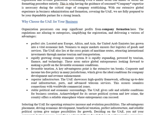 Setting up a company in the UAE