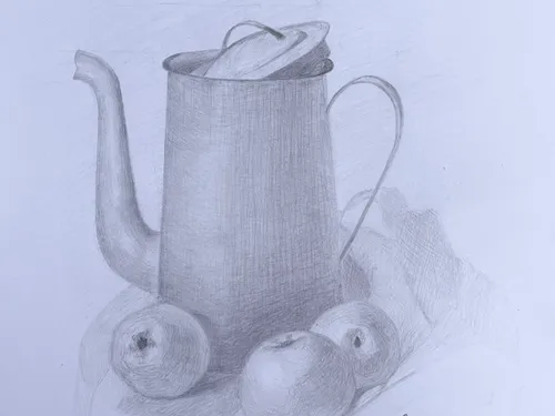 Чайник и яблоки
