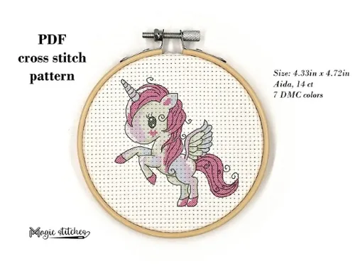 Pony cross stitch pattern. Digital PDF pattern by Magic stitches