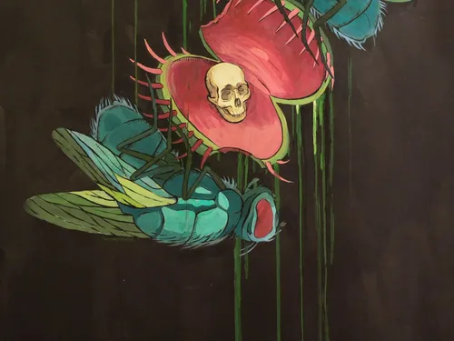 "Капкан", бумага, акрил, 2019 г. 
