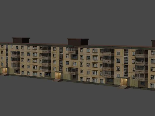 Модель панельного дома.
