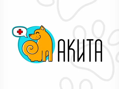 "Акита". Логотип и фирменный стиль для ветеринарной клиники