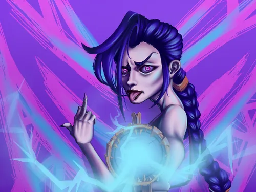 Фан-арт Jinx из сериала Arcane