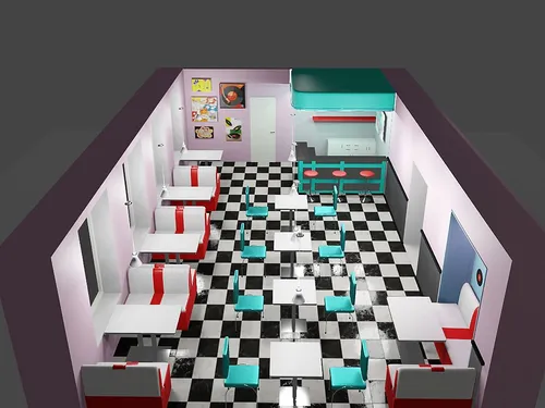 3D-визуализация кафе