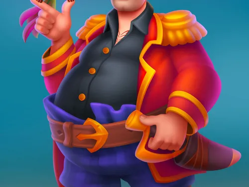 Casual Pirat and parrot