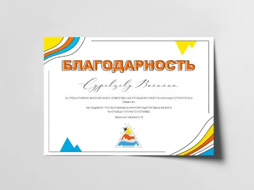 Благодарность "Сириус"