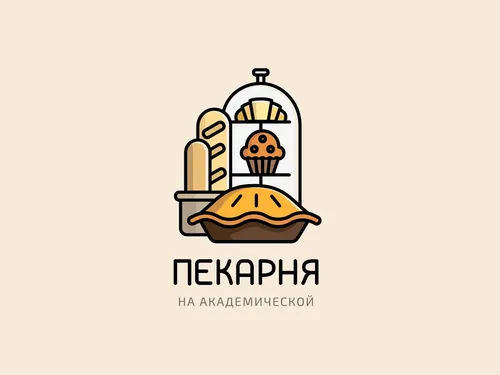 Пекарня на Академической (Логотип, иллюстрация)