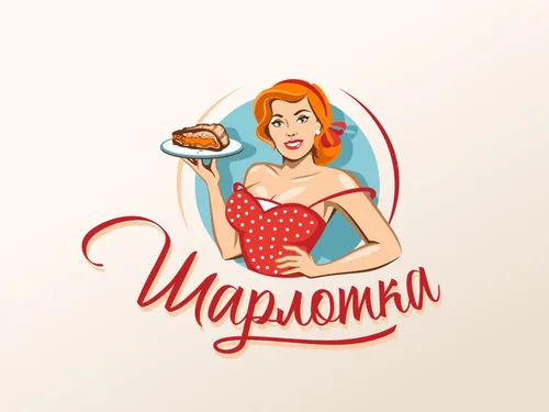 Логотип для кафе-пекарни "Шарлотка"