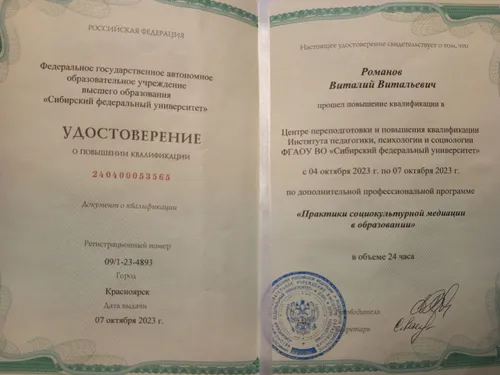 Достижения, полученные вне учебного процесса