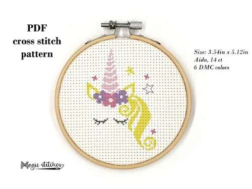 Unicorn cross stitch pattern. Digital PDF pattern by Magic stitches