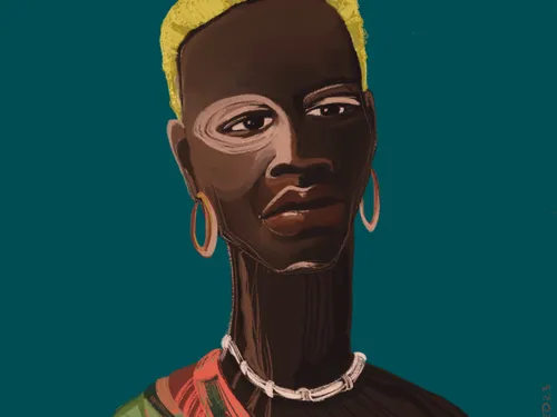 Faces of African tribes