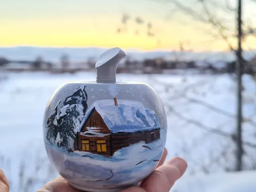 Шкатулка "Зимний пейзаж"
