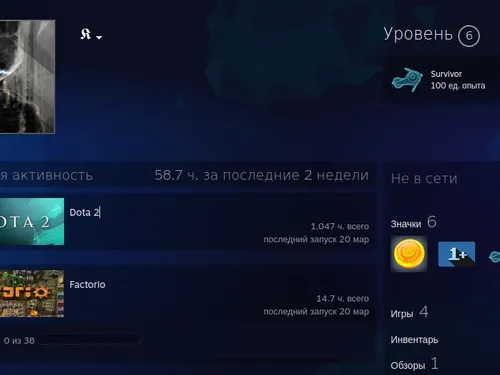 Моя статистика по Dota 2
