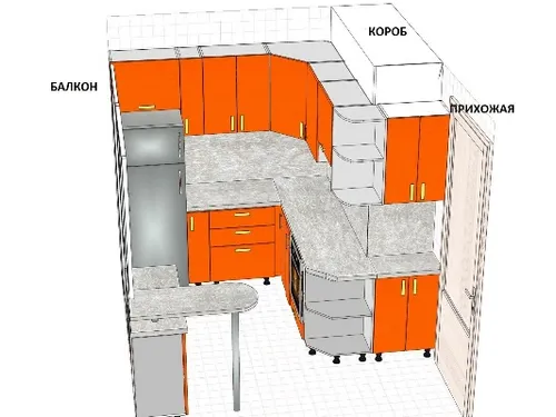 кухонный гарнитур "Зигзаг"