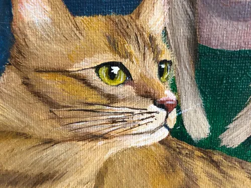 Hanter/20x20 canvas on cardboard,oil (2023)