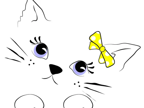 Кошка с бантиком