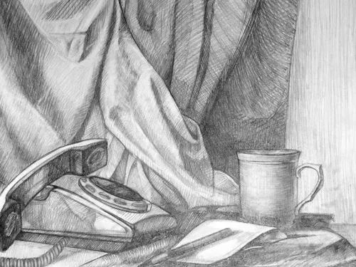 Студенческие работы. Рисунок, в том числе мягкими материалами