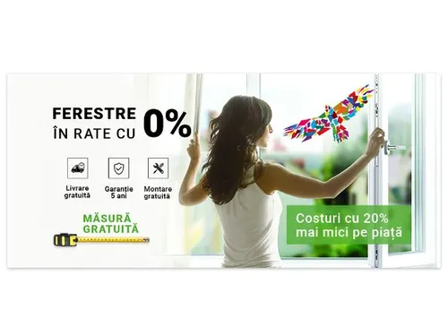 Advertising web banner pvc windows in installments