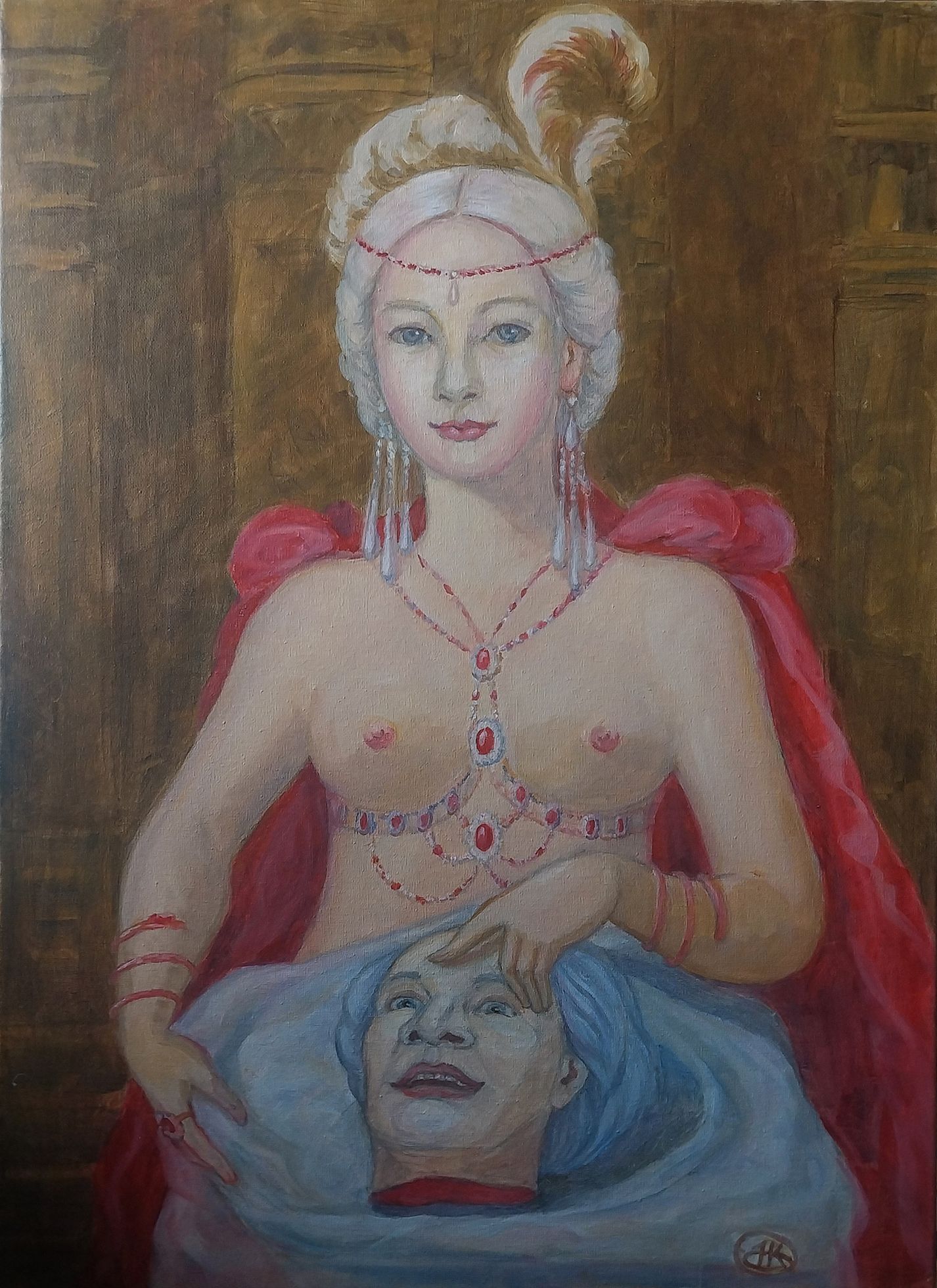 «Саломея» 50x70 x1cм_2026 500 г Холст, акрил