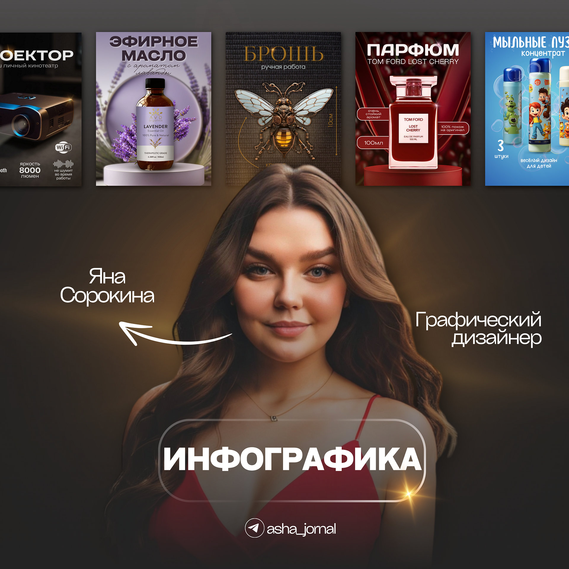 Здравствуйте!❤️ Меня зовут Яна и я дизайнер инфографики для маркетплейсов