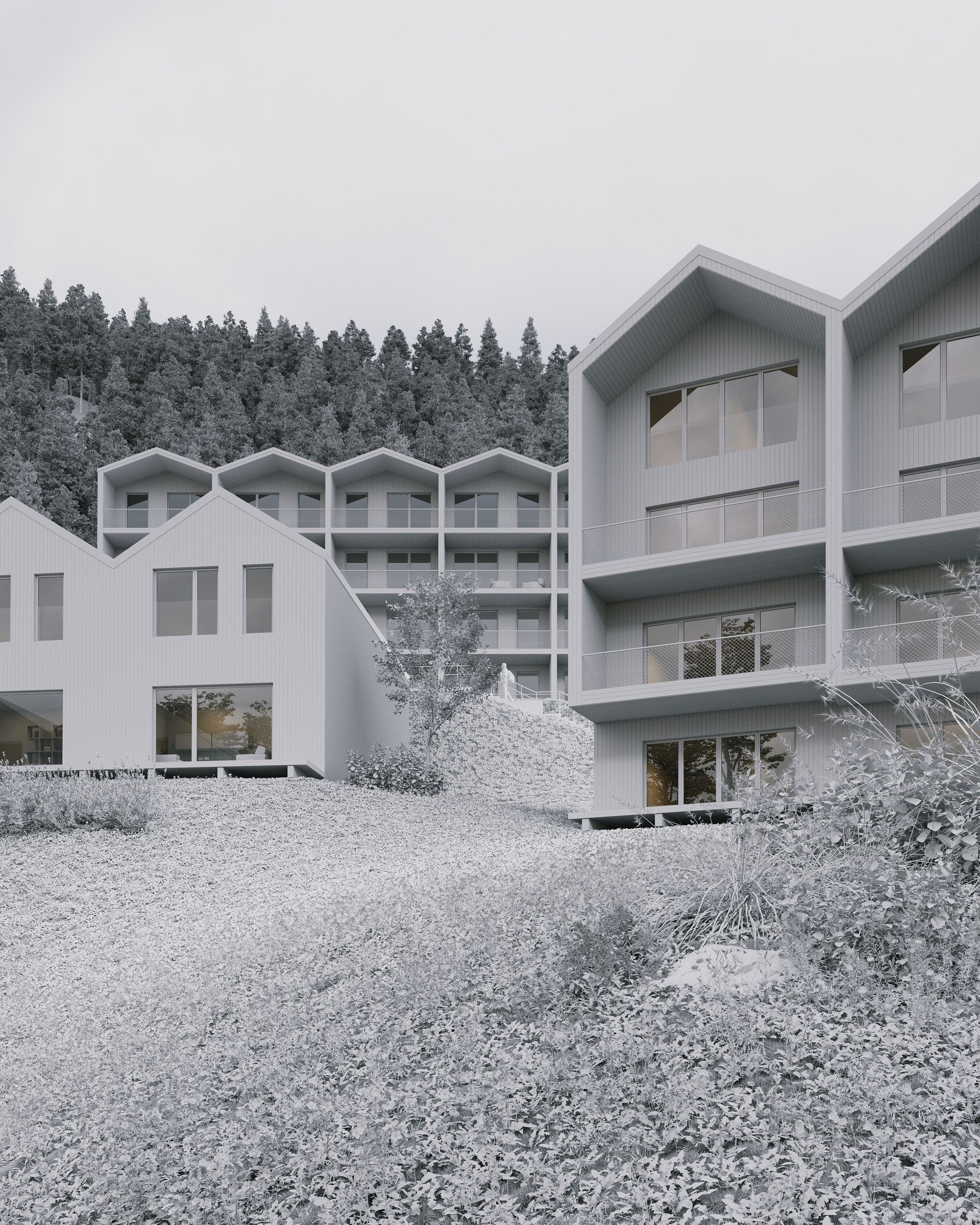 Экстерьер. Работа выполнена в 3ds Max + Corona render + Photoshop. — фото 2