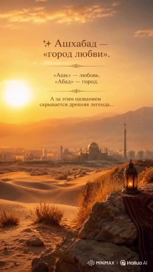Закат над Ашхабадом — городом любви