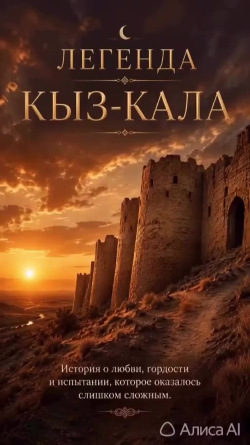 Древняя крепость Кыз-Кала на закате