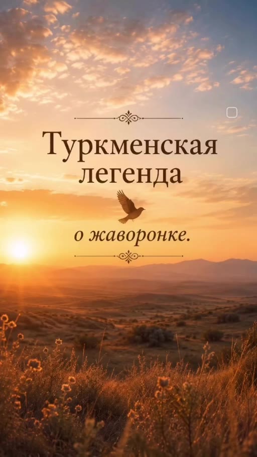 Жаворонок взлетает над туркменской землёй