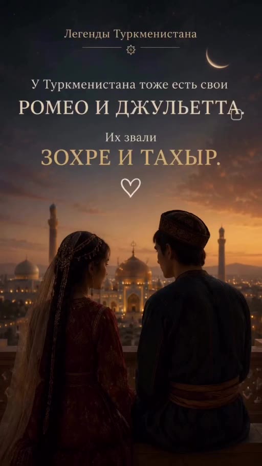 Зохре и Тахир смотрят на город на закате