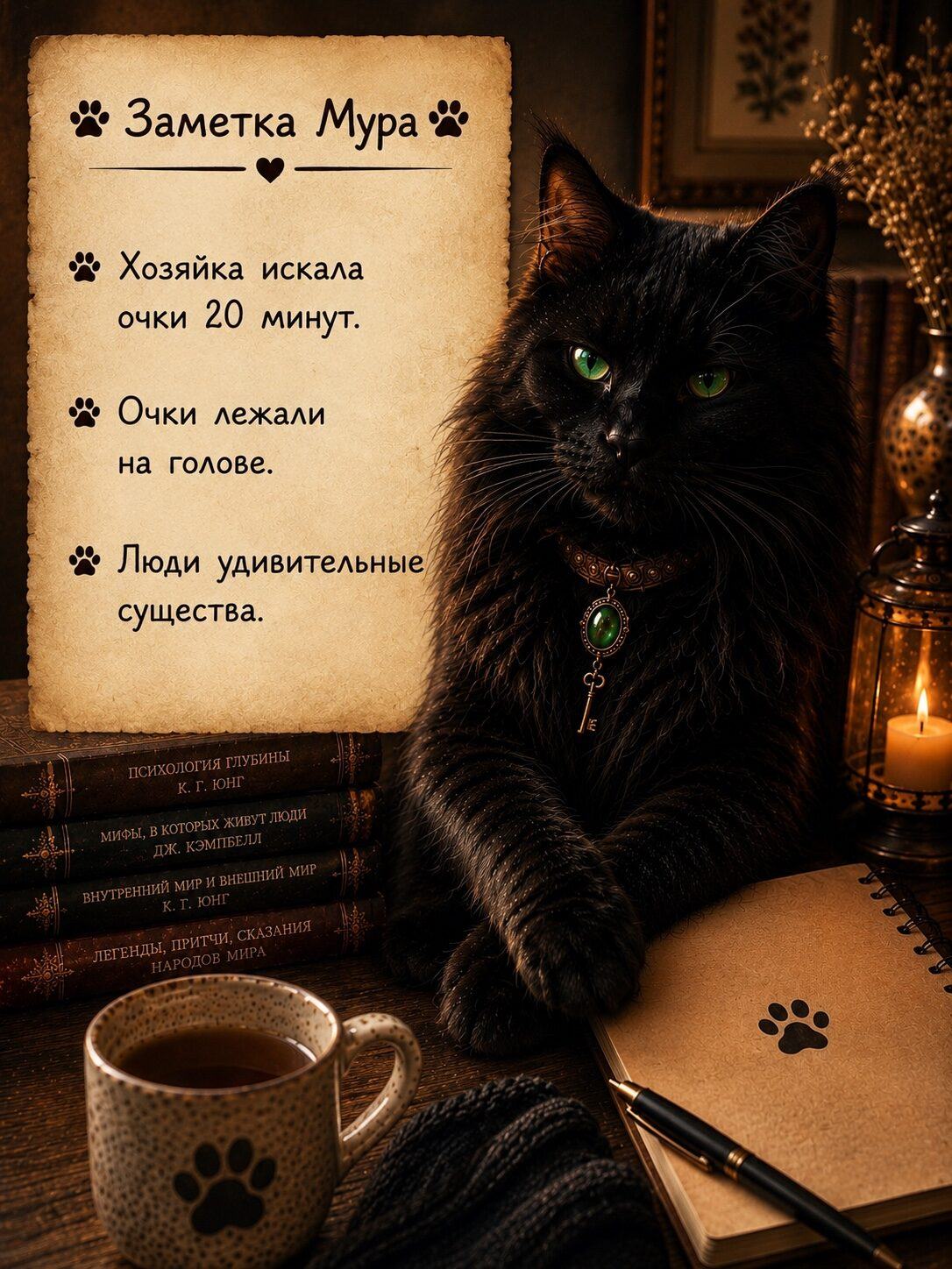 Хозяйка двадцать минут искала очки, которые лежали на голове