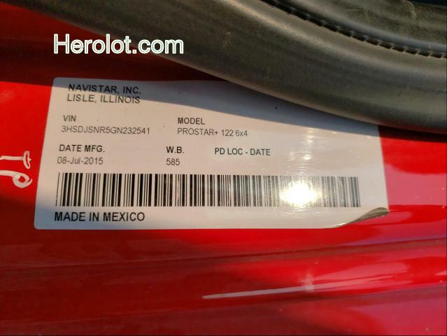 null red tractor diesel 3HSDJSNR5GN232541 photo #3