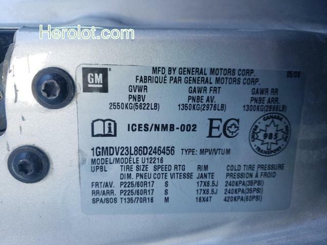 null silver sports v gas 1GMDV23L86D246456 photo #3