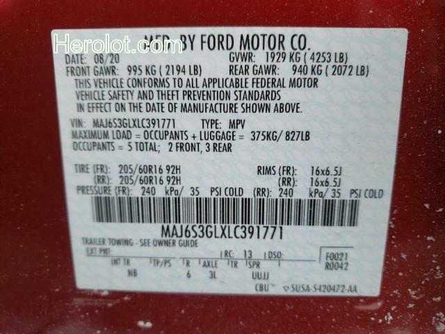 null red  gas MAJ6S3GLXLC391771 photo #3
