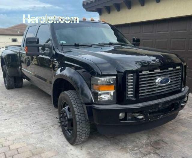 FORD F450 SUPER 2010 black crew pic diesel 1FTXW4DR5AEA69333 photo #1