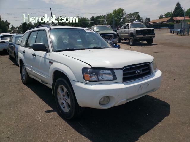 SUBARU FORESTER 2 2003 white  gas  50892881 JF1SG65643H750825 JF1SG65643H750825 photo #1