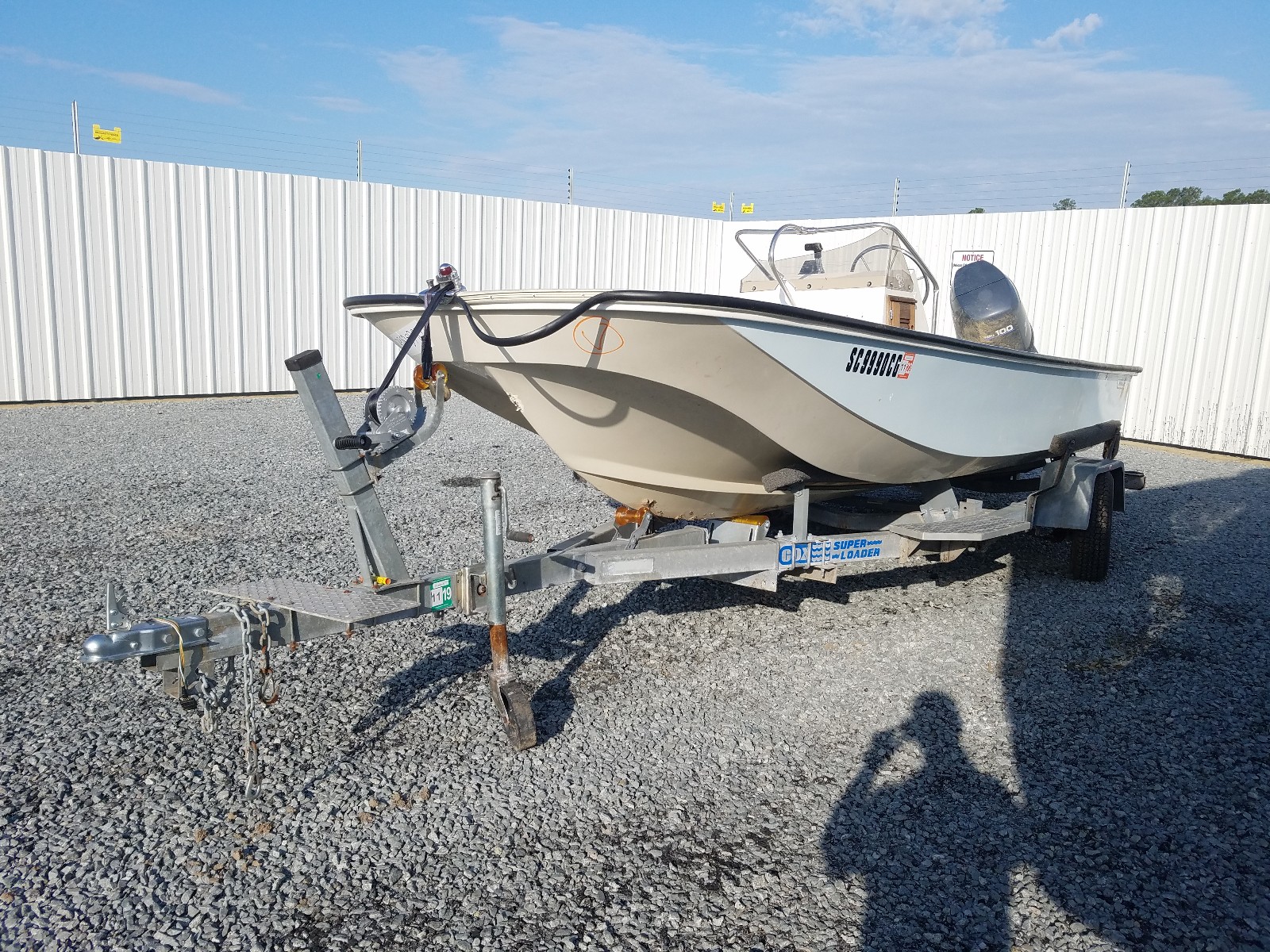 BOST BOAT W TRL 1989 white   BWCM6561C989 photo #3