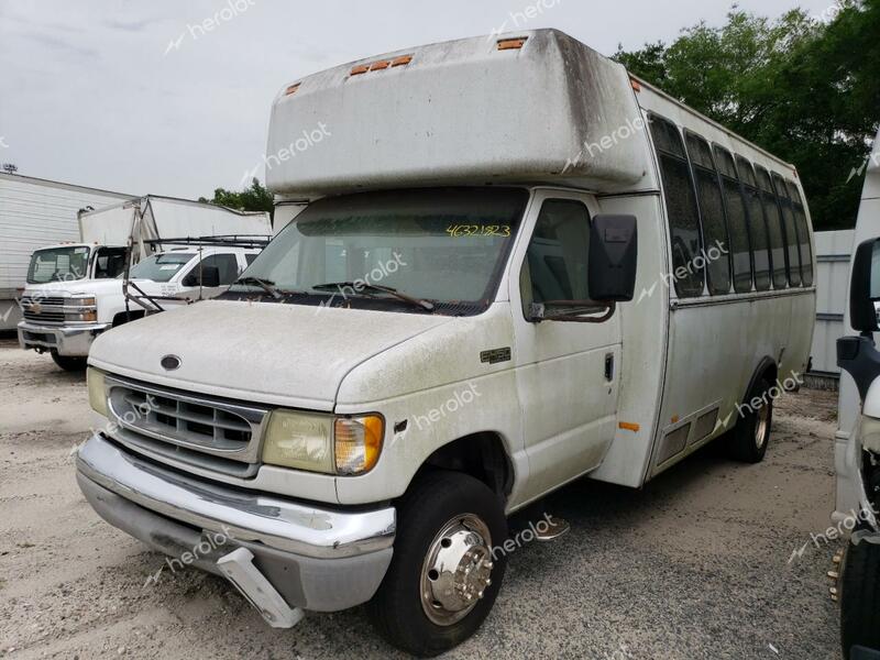 FORD E450 BUS 2002 white  gas  46321823 1FDXE45S82HA38948 1FDXE45S82HA38948 photo #1