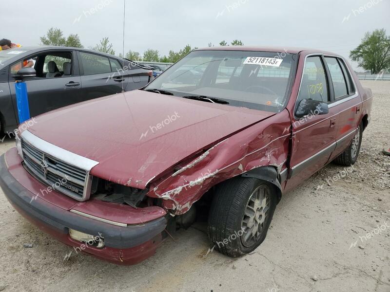 DODGE SPIRIT LE 1989 red  gas 1B3BA56K9KF462392 photo #1