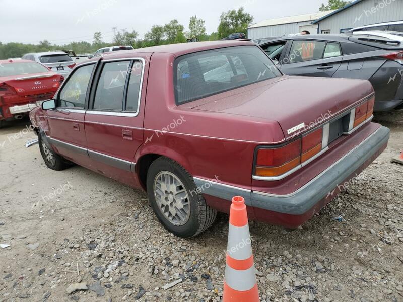 DODGE SPIRIT LE 1989 red  gas 1B3BA56K9KF462392 photo #3