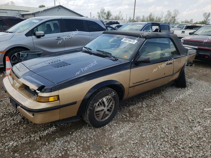 PONTIAC SUNBIRD GT 1987 two tone converti gas 1G2JU31M7H7579605 photo #1