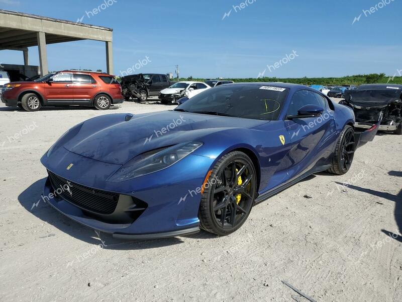 FERRARI 812 SUPERF 2020 blue  gas ZFF83CLA7L0249451 photo #1