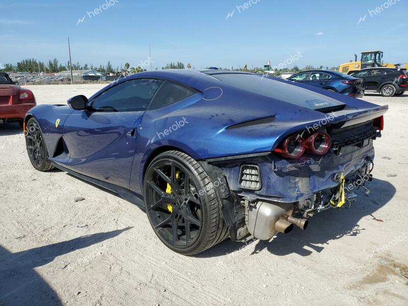 FERRARI 812 SUPERF 2020 blue  gas ZFF83CLA7L0249451 photo #3