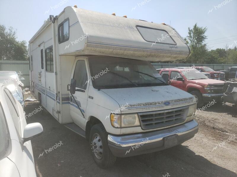 FORD E350 ECONO 1992 cream  gas 1FDKE30G9NHA33480 photo #1