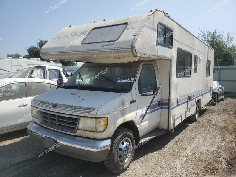 FORD E350 ECONO 1992 cream  gas 1FDKE30G9NHA33480 photo #3