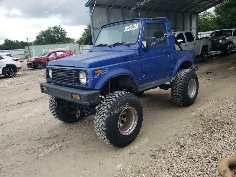 SUZUKI SAMURAI 1987 blue converti gas JS3JC51C9H4137378 photo #1