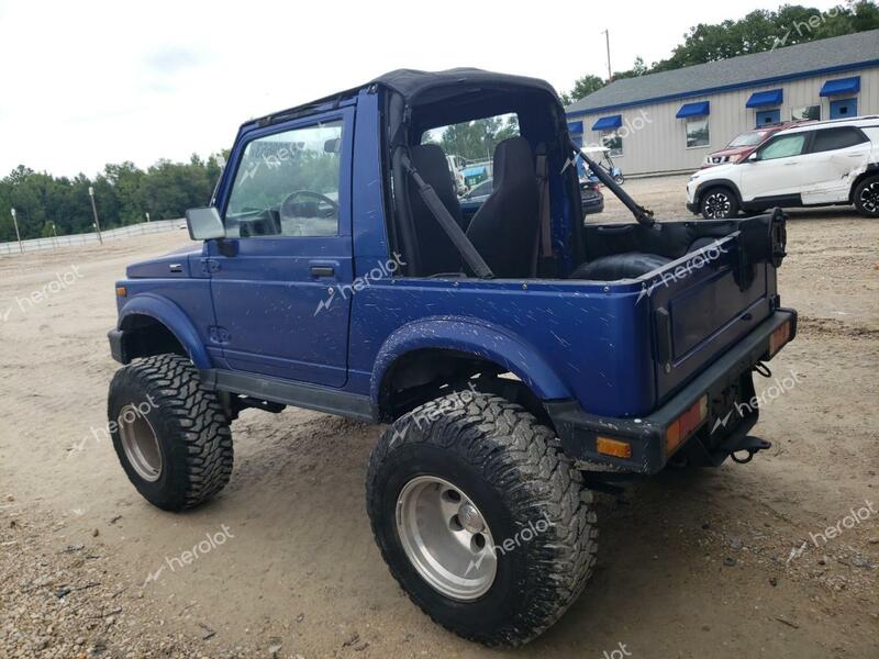 SUZUKI SAMURAI 1987 blue converti gas JS3JC51C9H4137378 photo #3