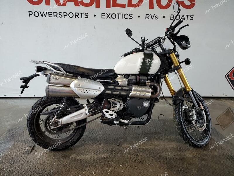 TRIUMPH MOTORCYCLE SCRAMBLER 2019 white  gas SMTD51HG4KT936801 photo #1