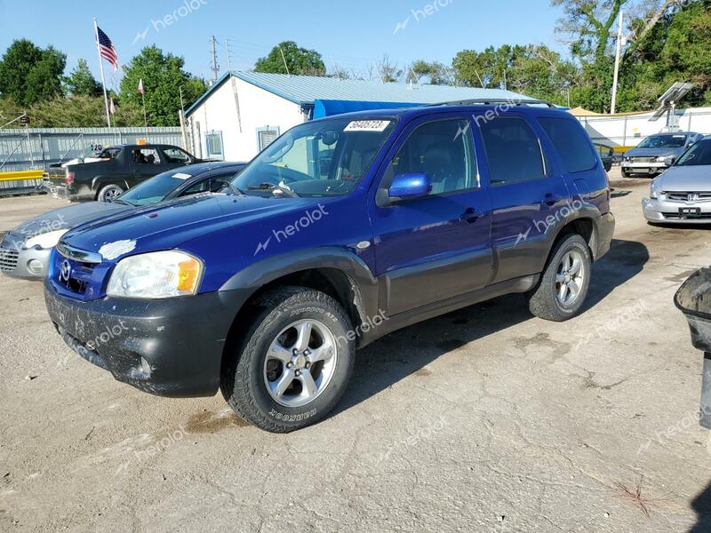 MAZDA TRIBUTE S 2005 blue  gas 4F2CZ06105KM31372 photo #1