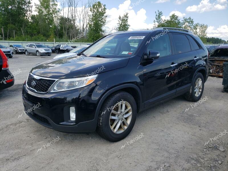 KIA SORENTO LX 2014 black  gas 5XYKT4A64EG492866 photo #1