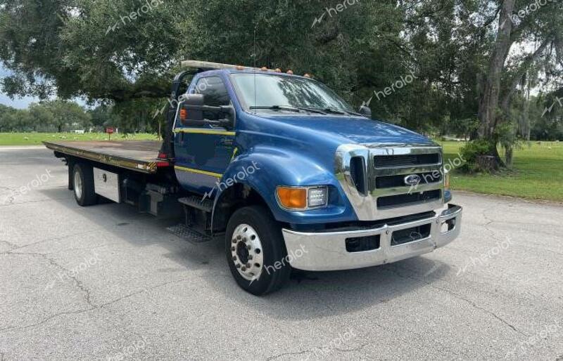 FORD F650 SUPER 2011 blue conventi diesel 3FRWF6FC4BV145567 photo #1